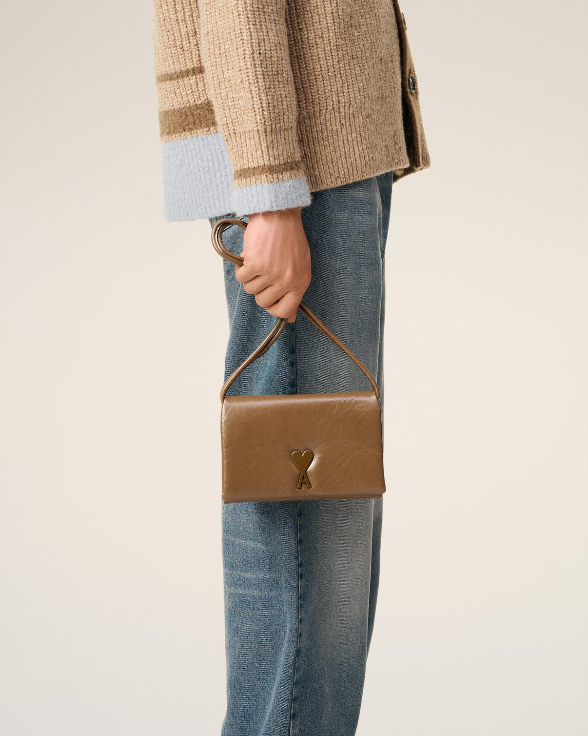 Brown Smooth Leather Voulez Vous Wallet Strap