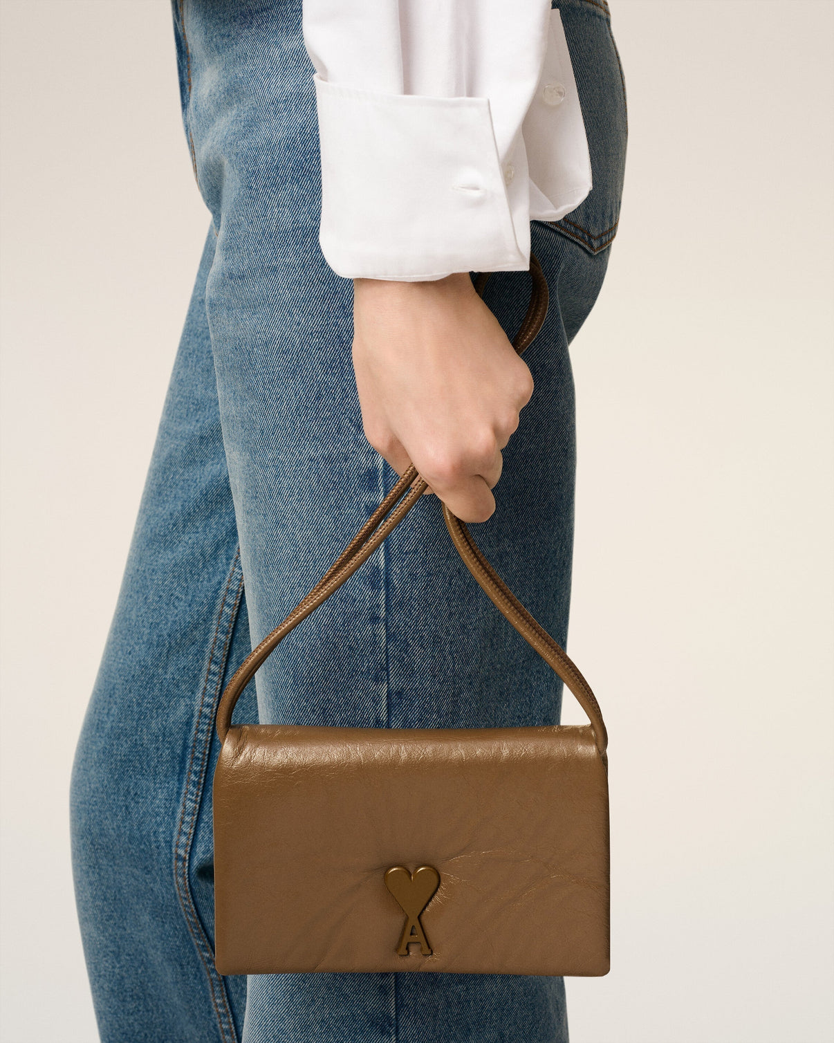 Brown Smooth Leather Voulez Vous Wallet Strap