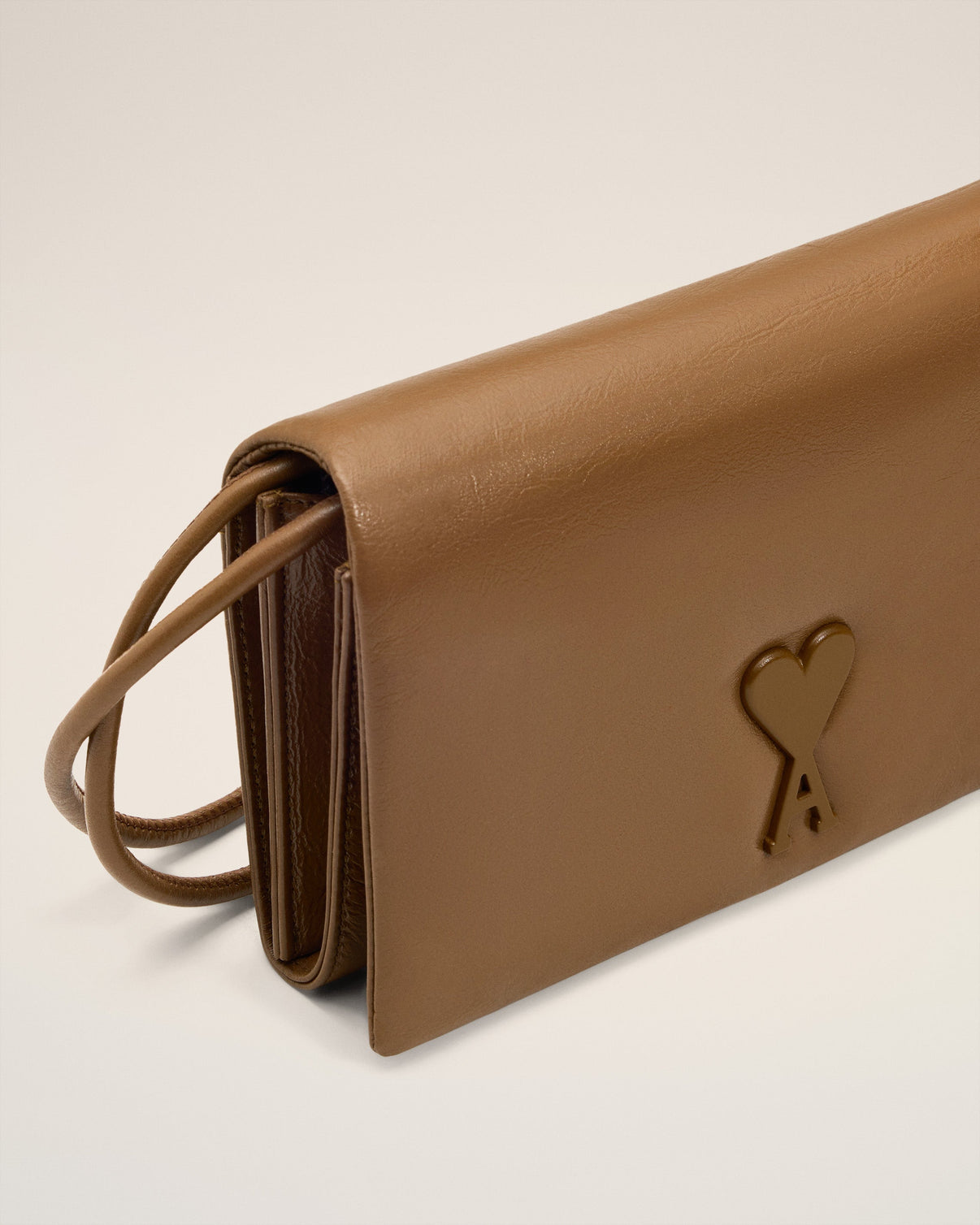 Brown Smooth Leather Voulez Vous Wallet Strap