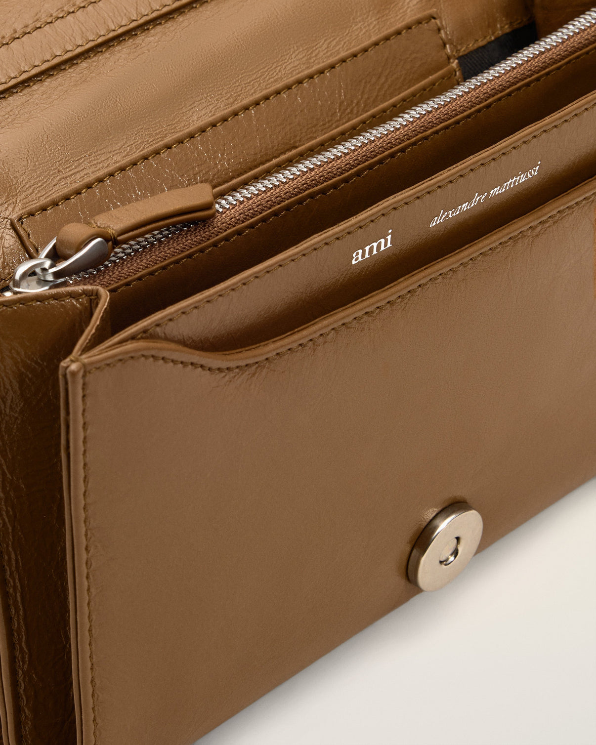 Brown Smooth Leather Voulez Vous Wallet Strap