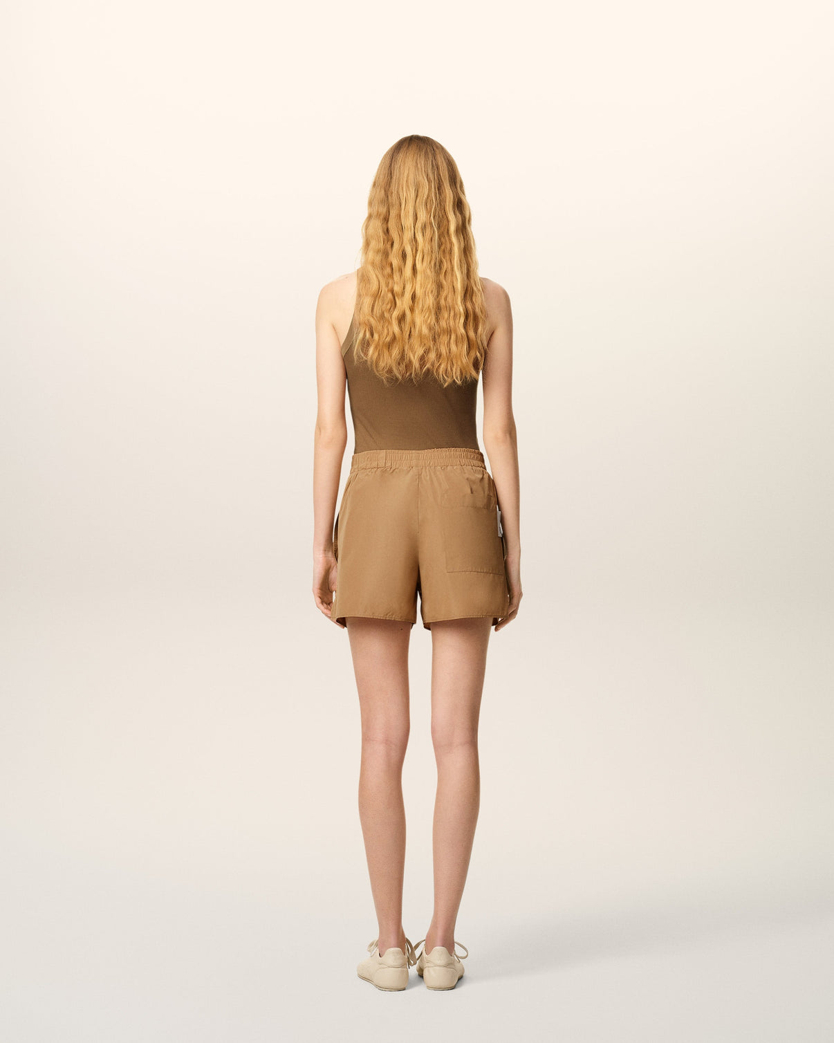 Brown Taffetas Short