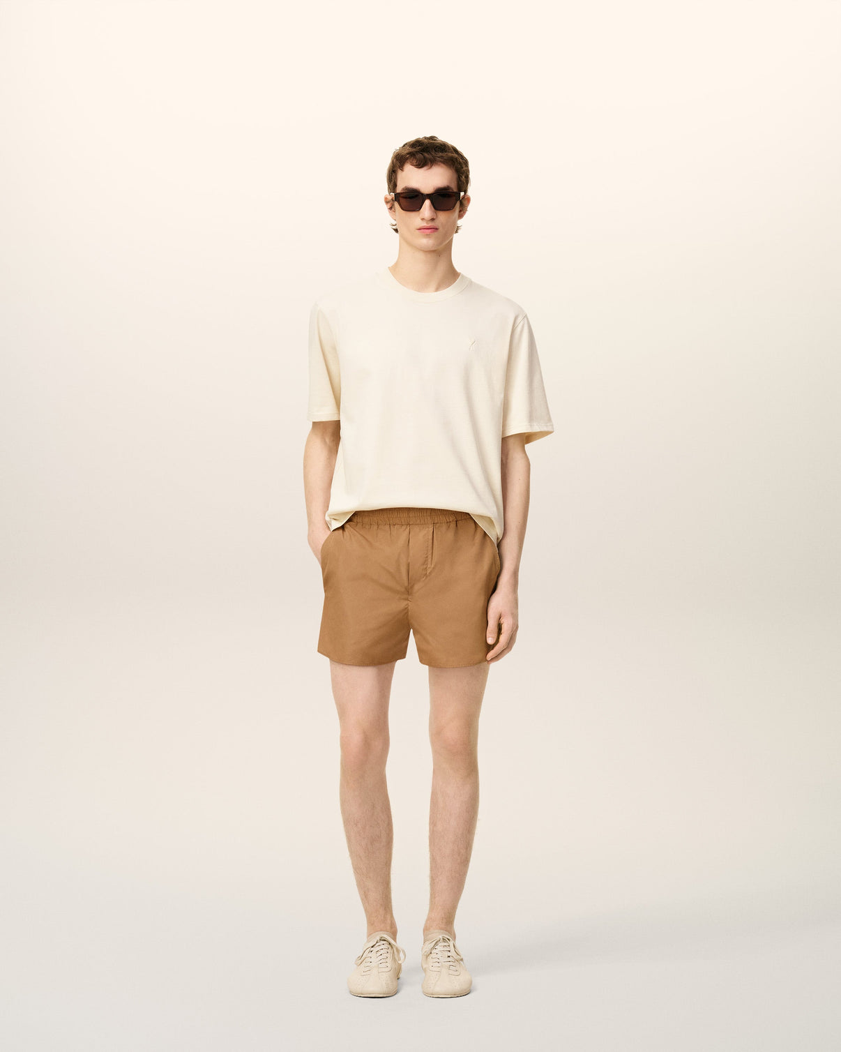 Brown Taffetas Short