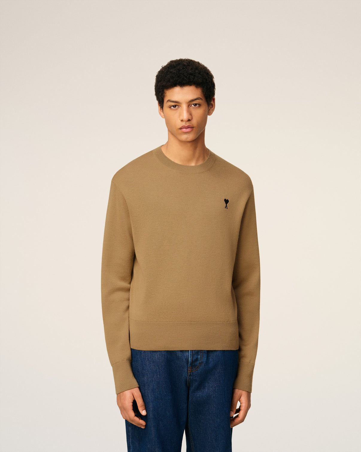 Brown Wool Crewneck Sweater