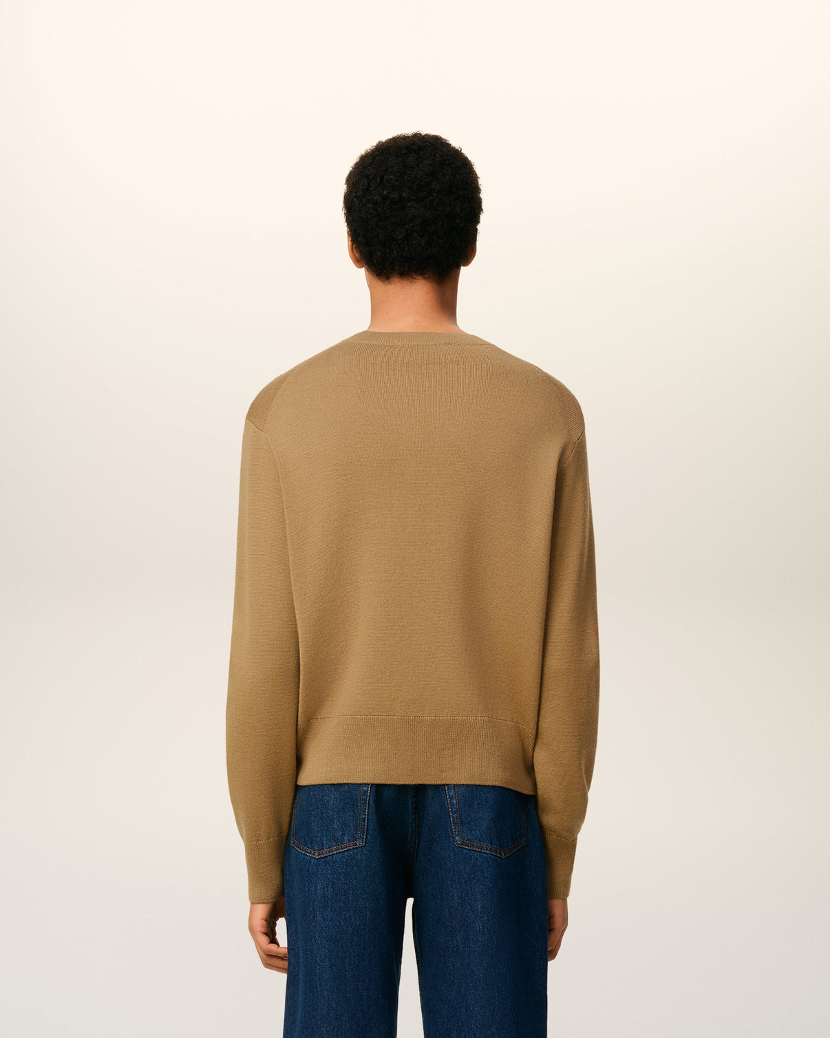 Brown Wool Crewneck Sweater
