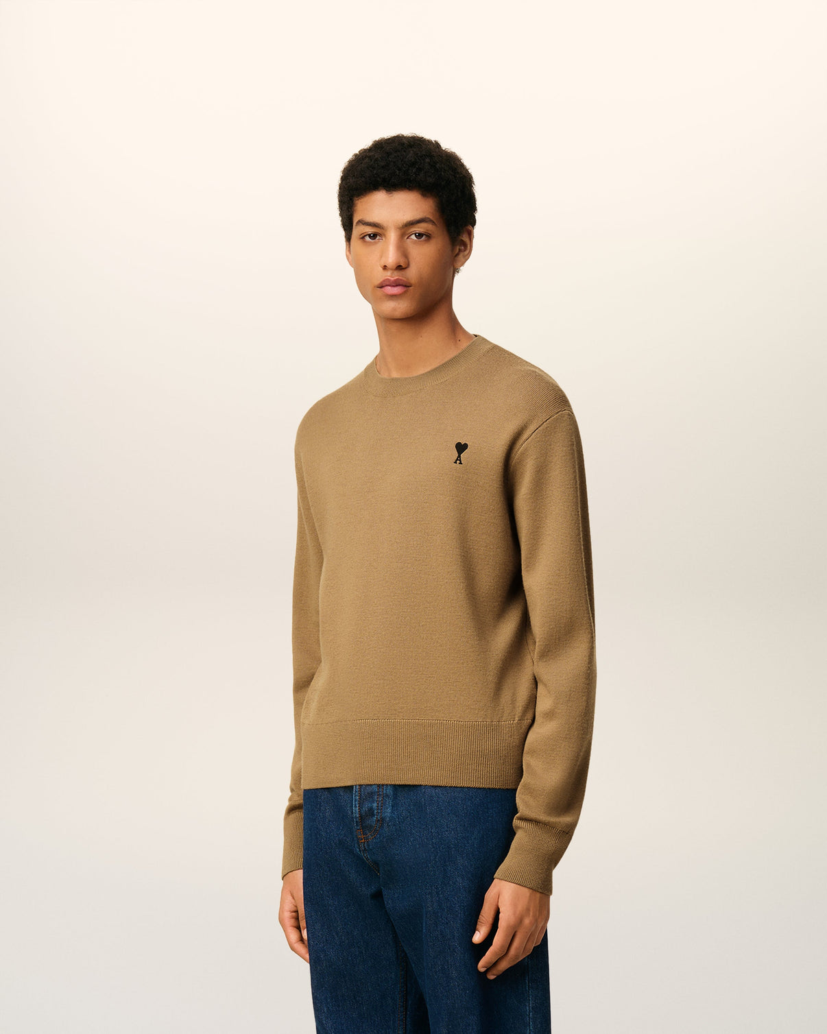 Brown Wool Crewneck Sweater