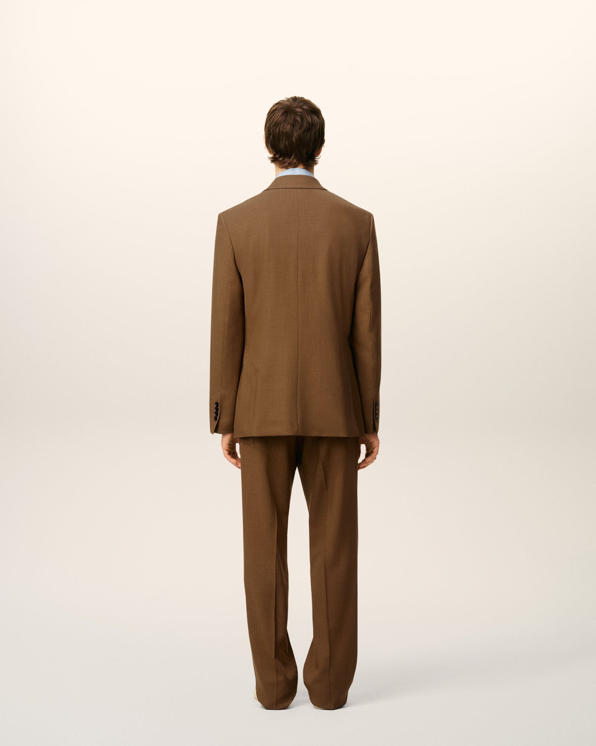 Brown Wool Double Breasted Jacket