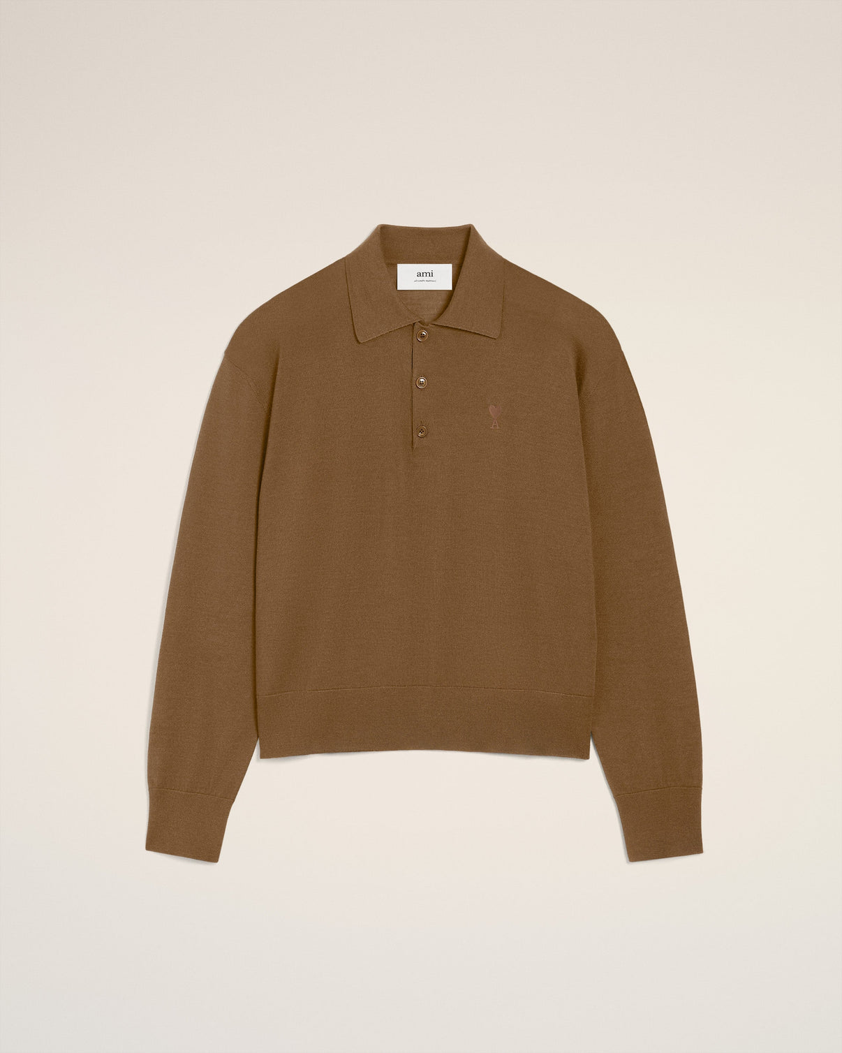 Brown Wool Polo