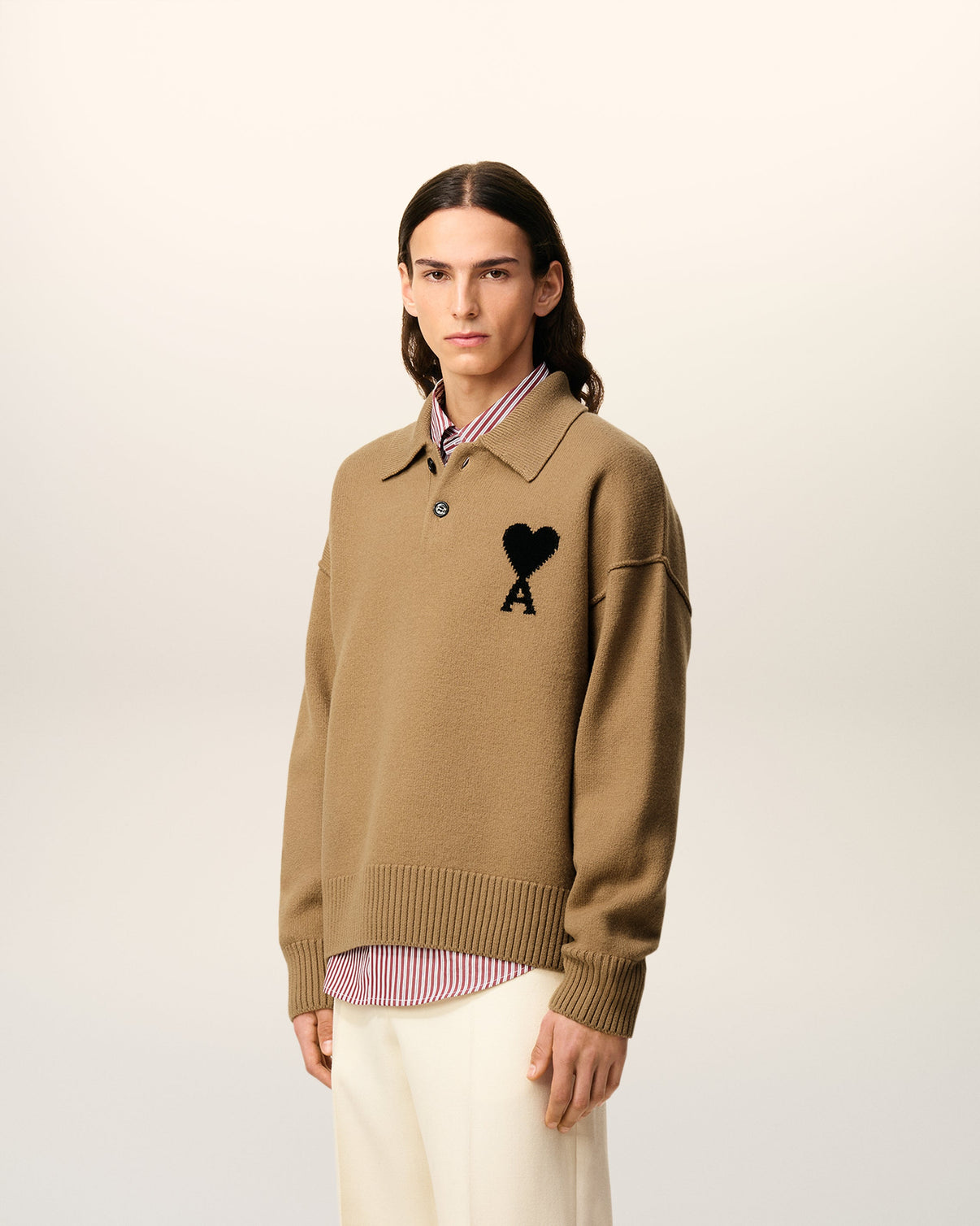 Brown Wool Polo