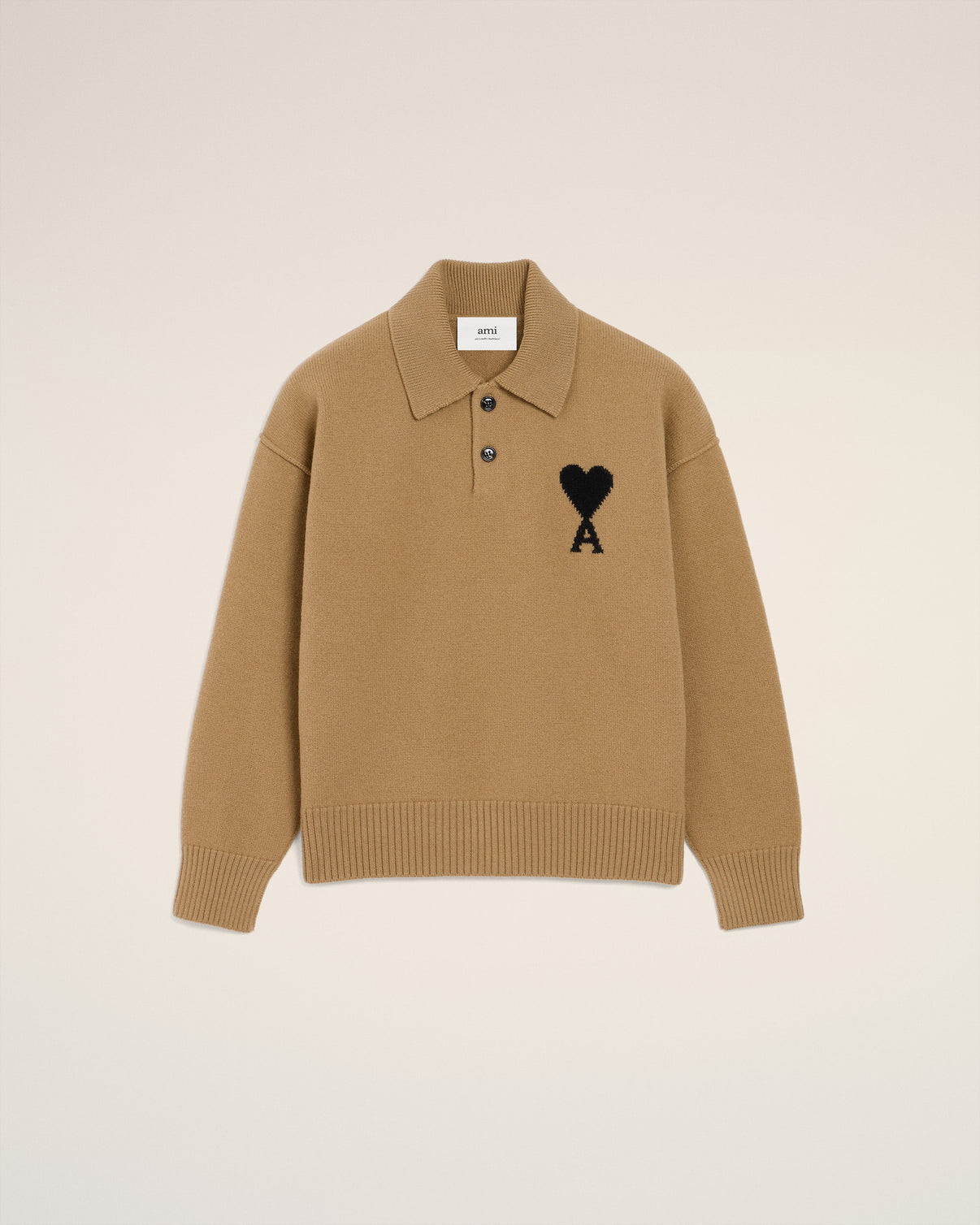 Brown Wool Polo