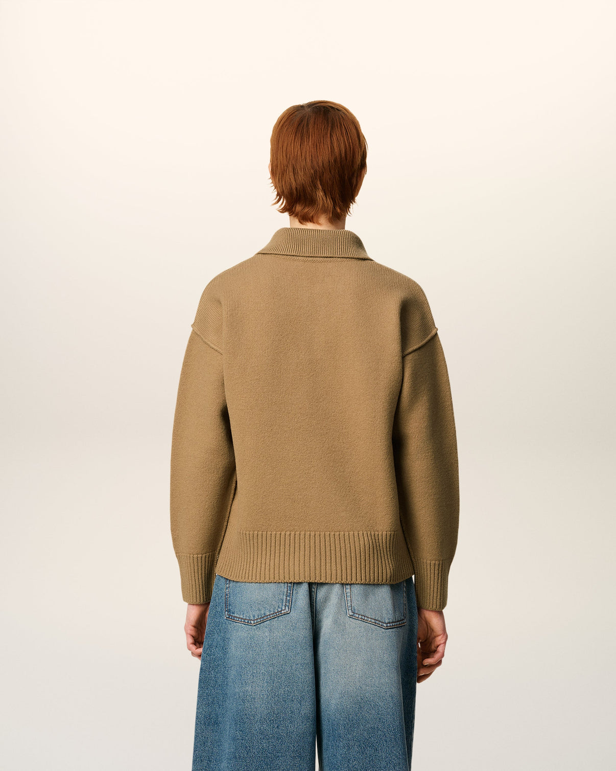 Brown Wool Polo
