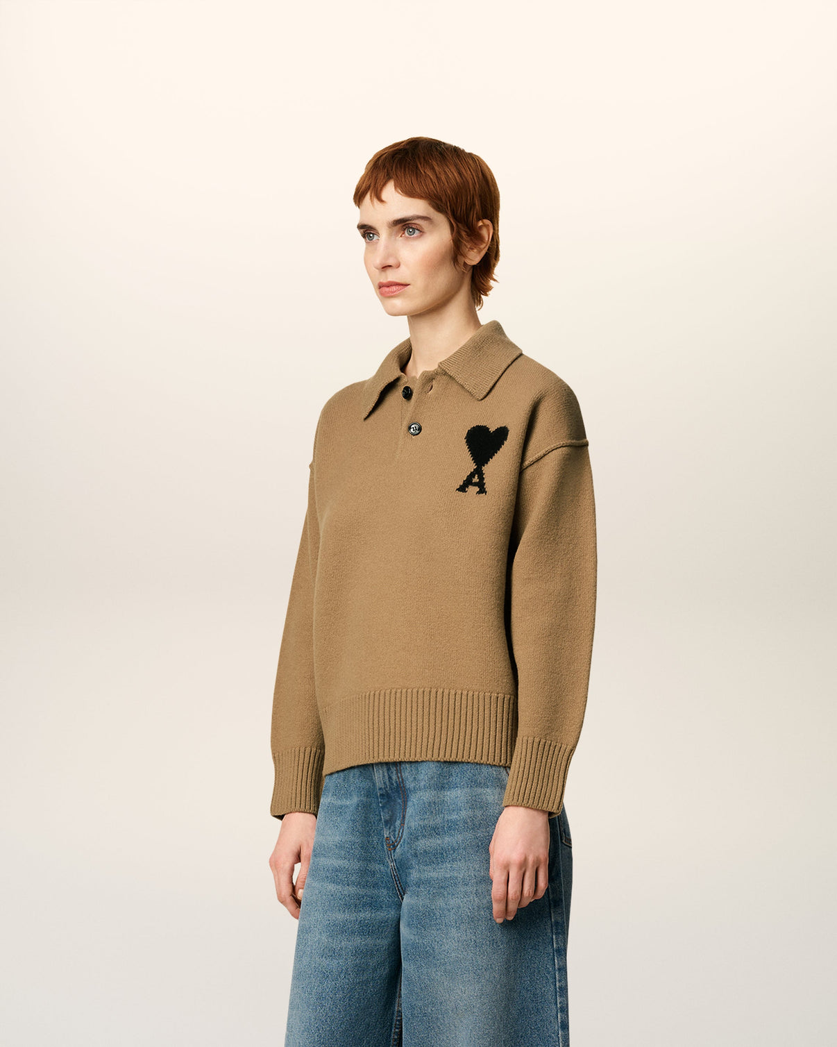 Brown Wool Polo