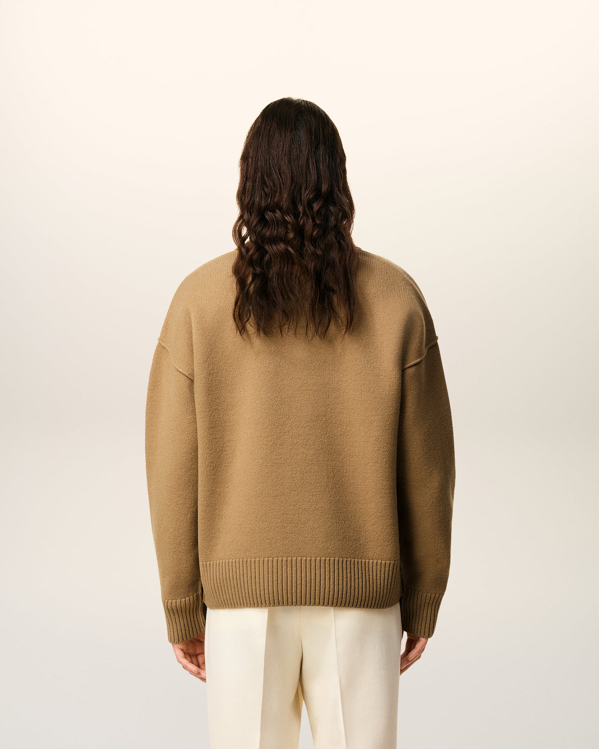 Brown Wool Polo