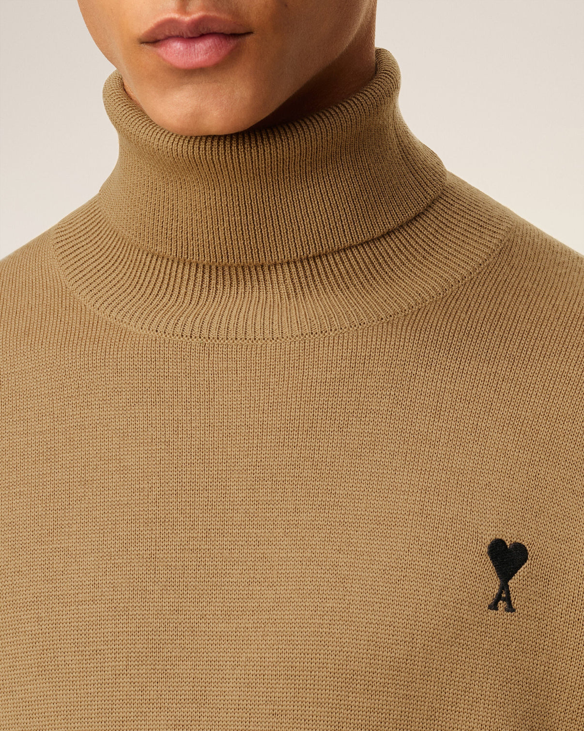 Brown Wool Turtle Neck Sweater
