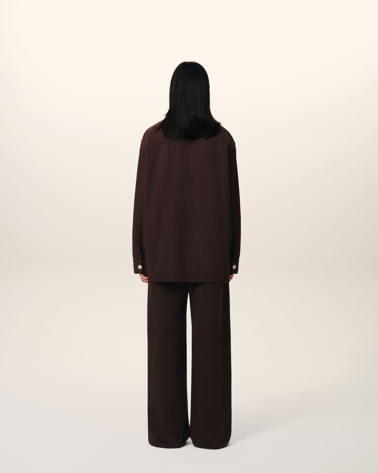 Burgundy Cotton Overshirt