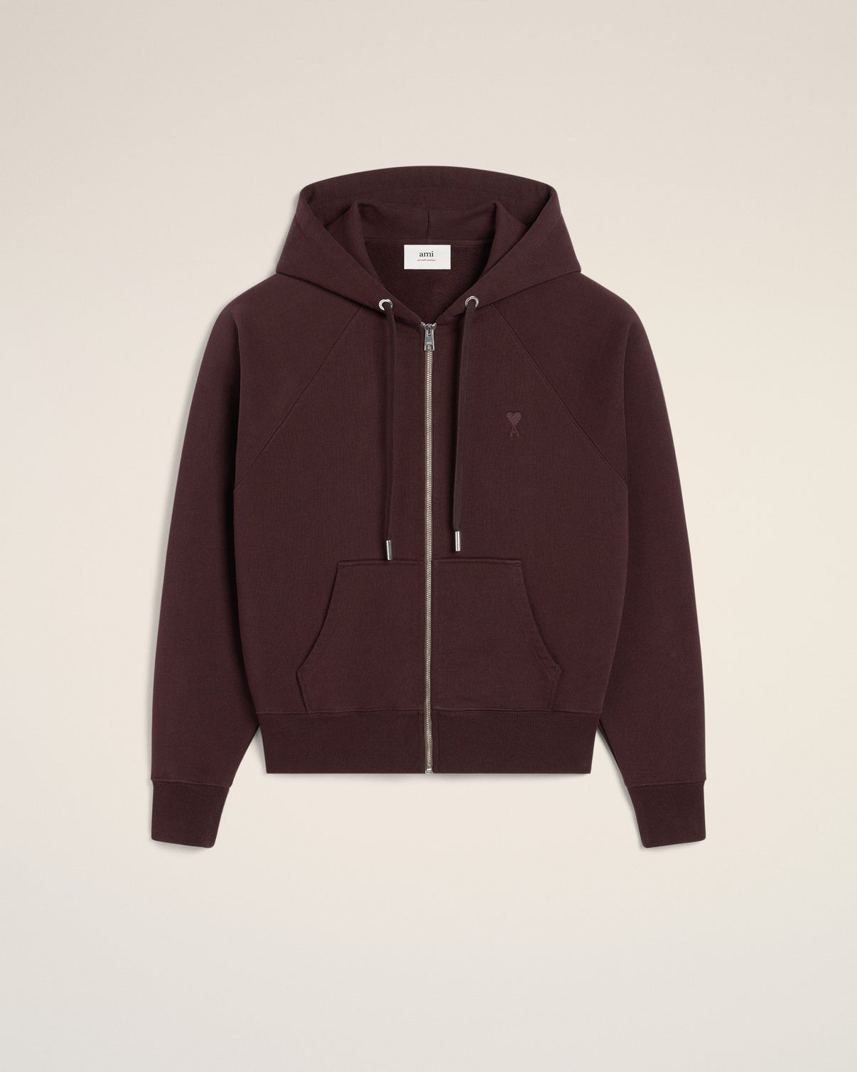 Burgundy Cotton Tonal Hoodie