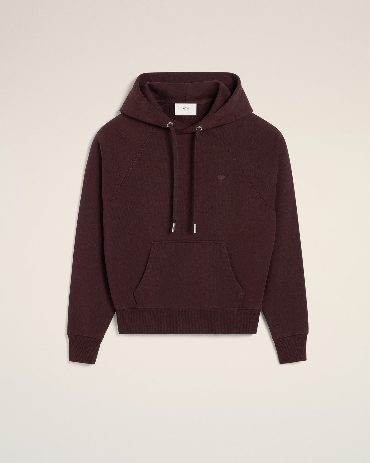 Burgundy Cotton Tonal Hoodie