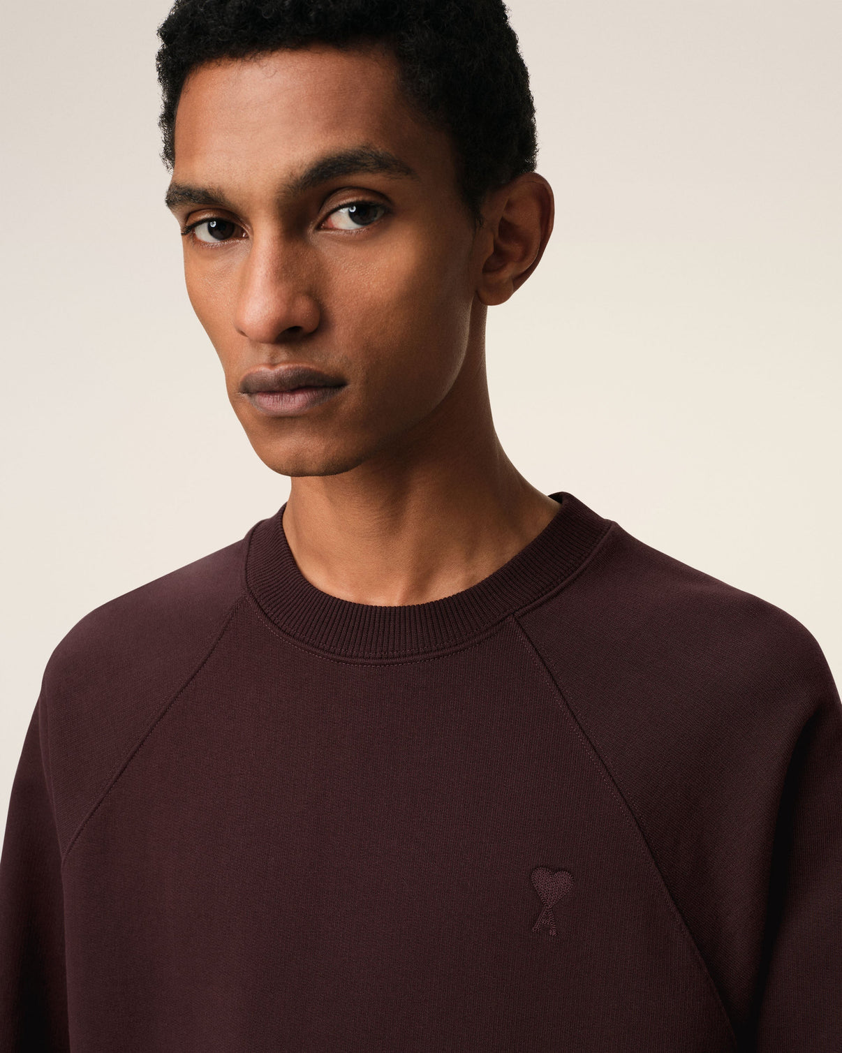 Burgundy Cotton Tonal Sweatshirt