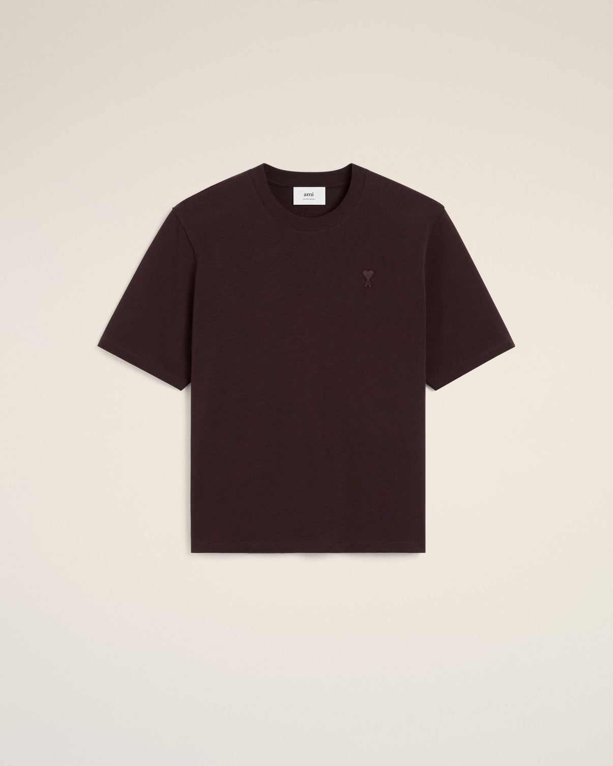 Burgundy Cotton Tonal T-Shirt