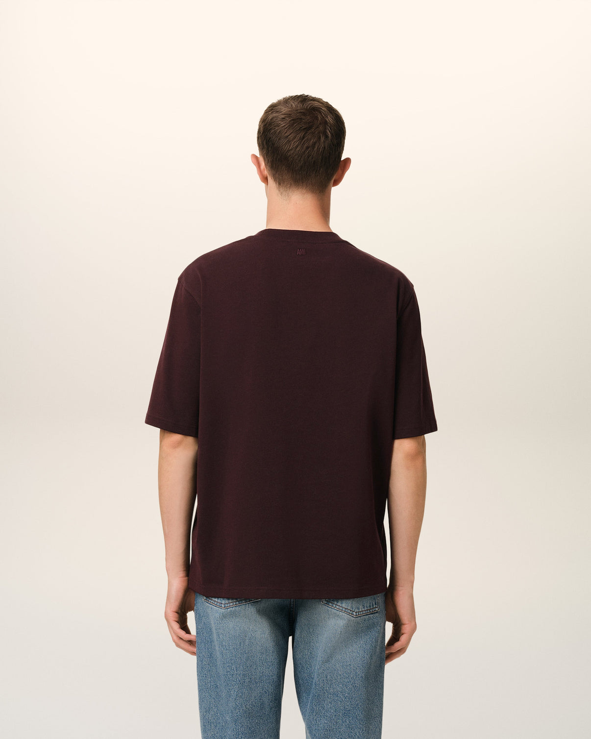 Burgundy Cotton Tonal T-Shirt