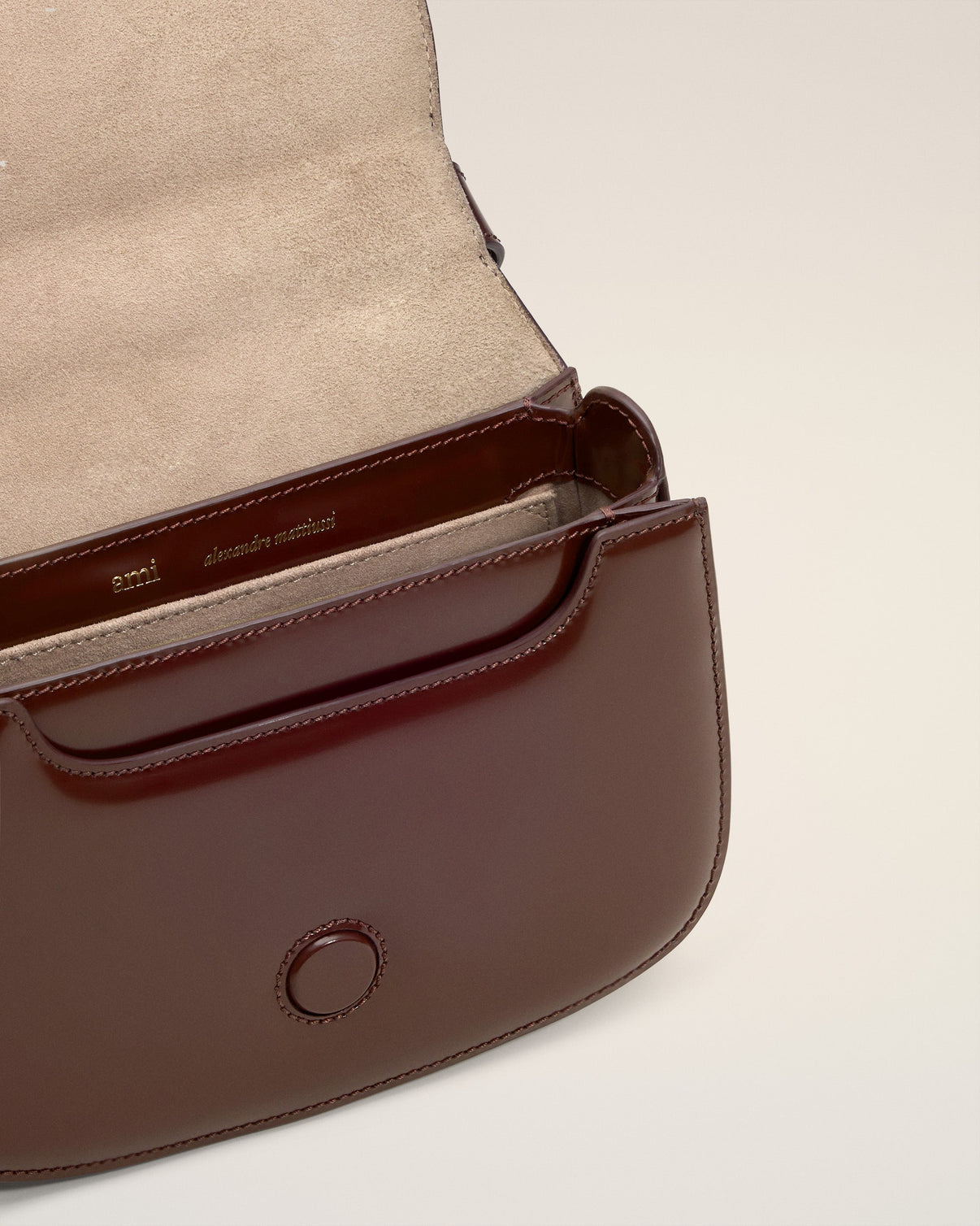 Burgundy Glazed Leather Handle Paris Paris Bag