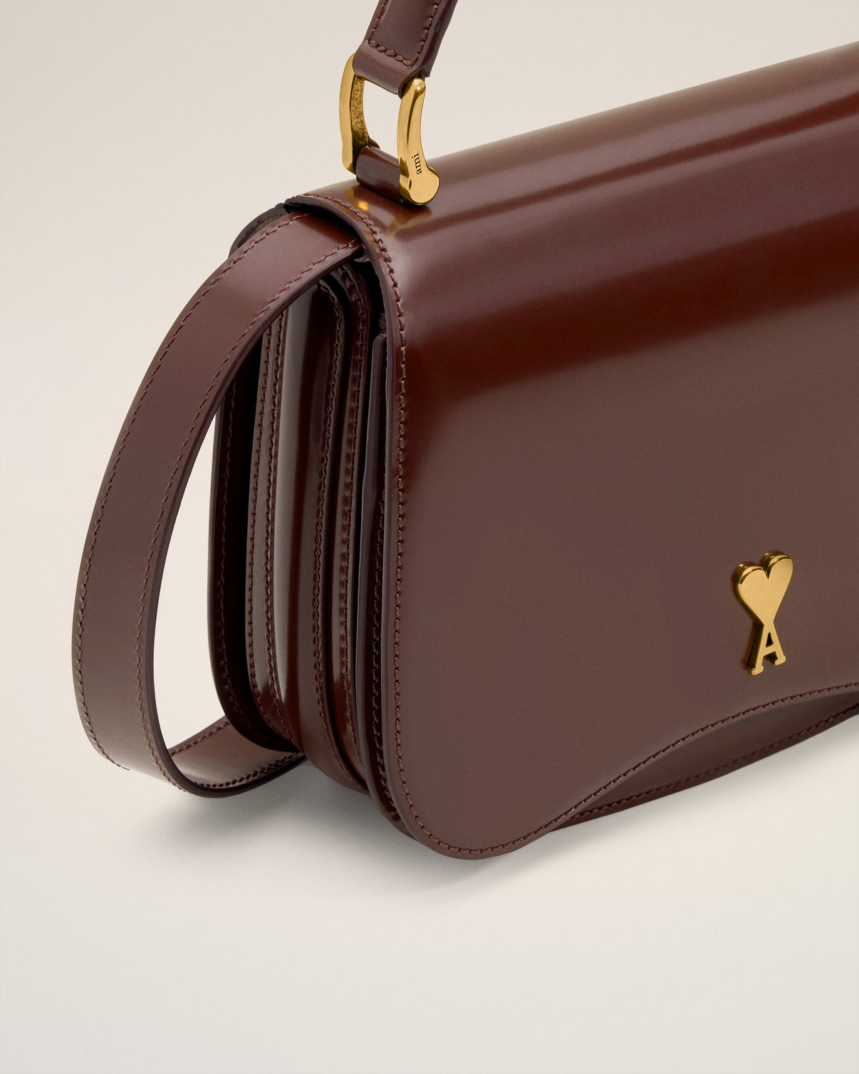 Burgundy Glazed Leather Handle Paris Paris Bag