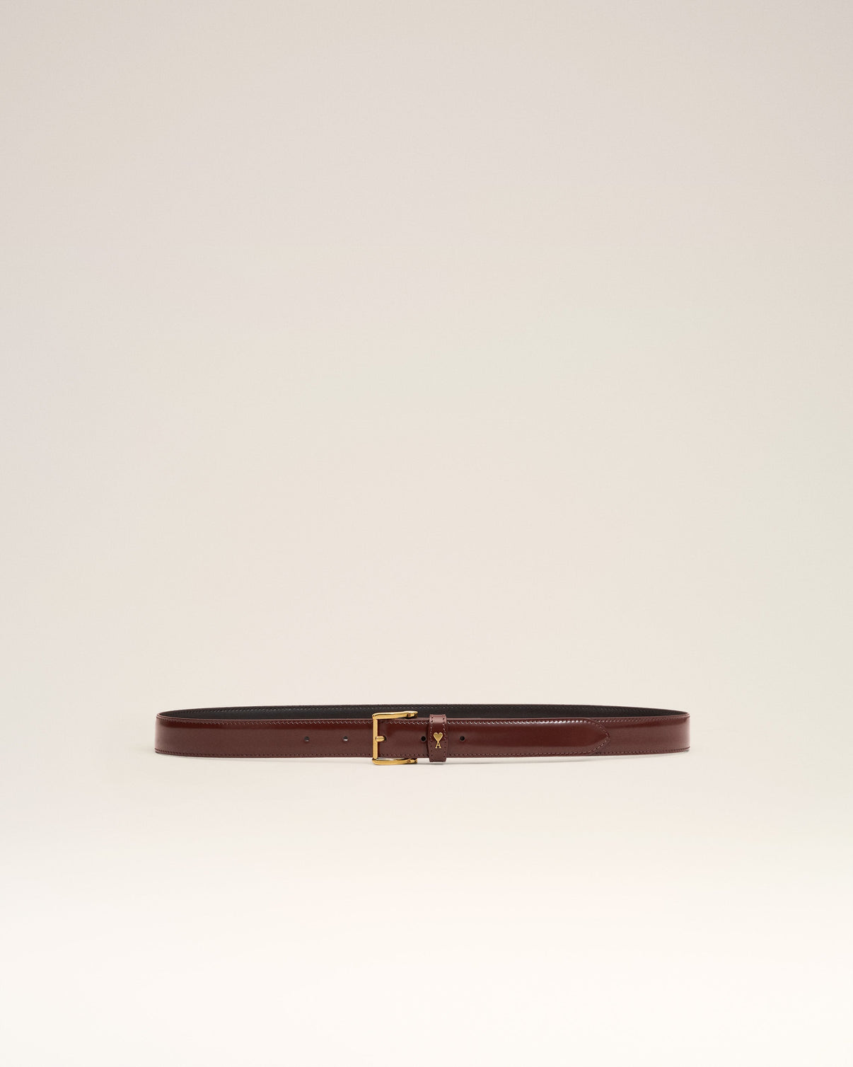 Burgundy Glazed Leather Paris Paris 25 Mm Belt