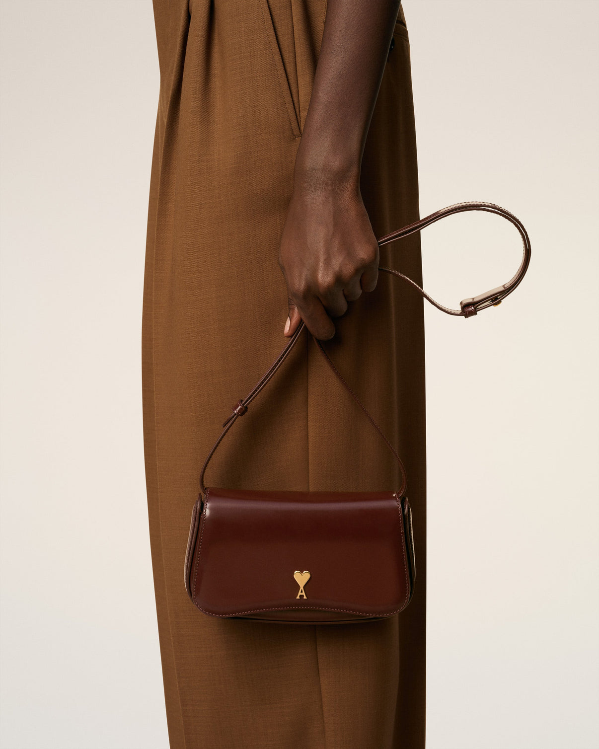 Burgundy Glazed Leather Small Crossbody Paris Paris Bag