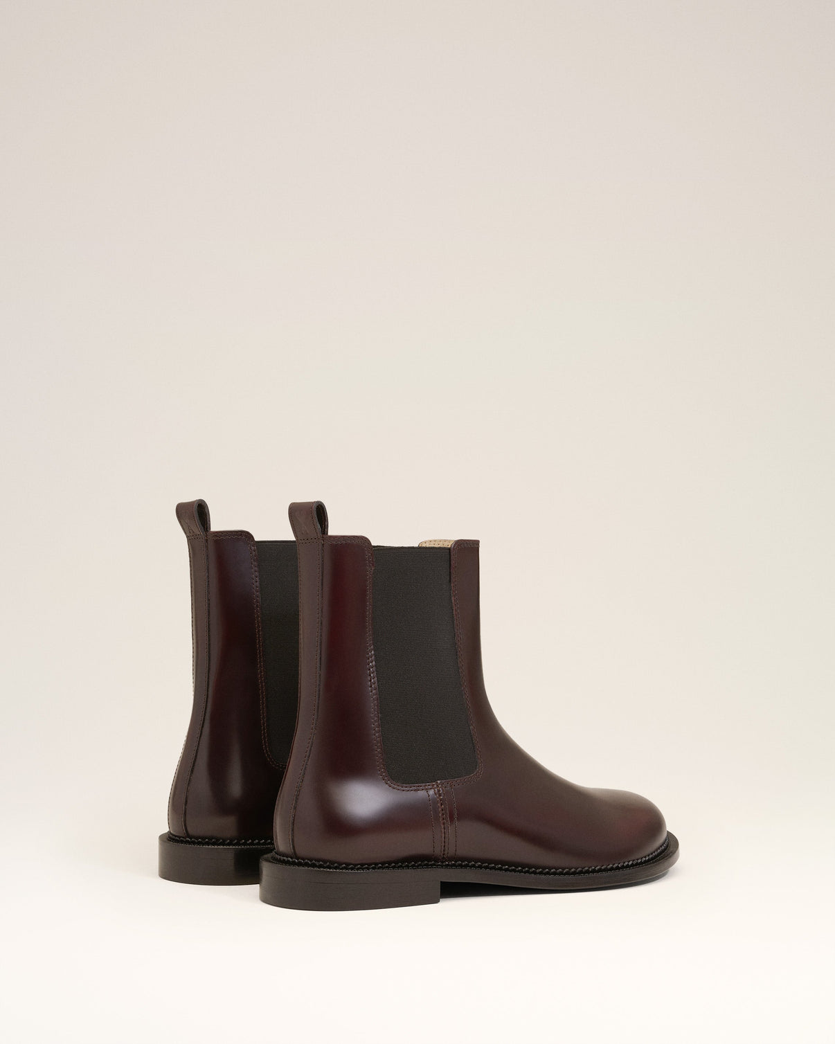 Burgundy Leather Anatomical Toe Chelsea Boots
