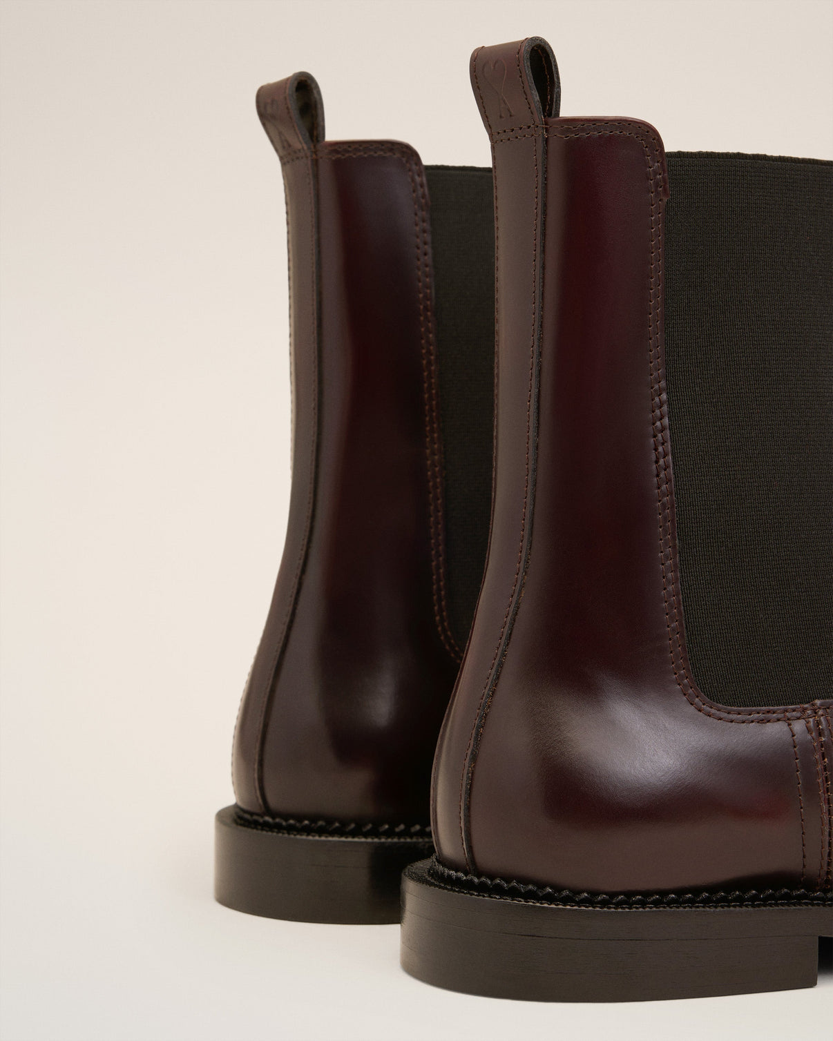 Burgundy Leather Anatomical Toe Chelsea Boots