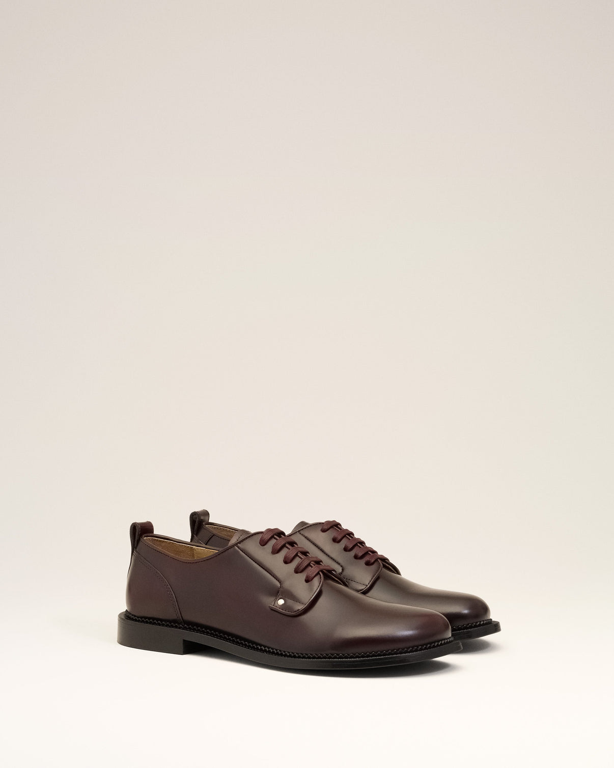 Burgundy Leather Anatomical Toe Derbies