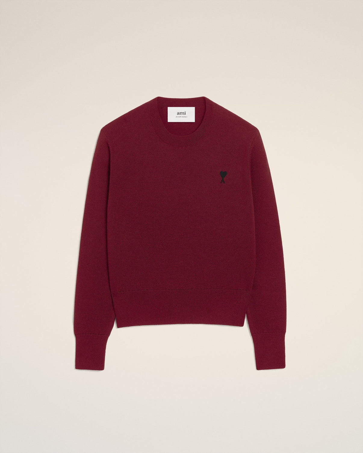 Burgundy Wool Crewneck Sweater