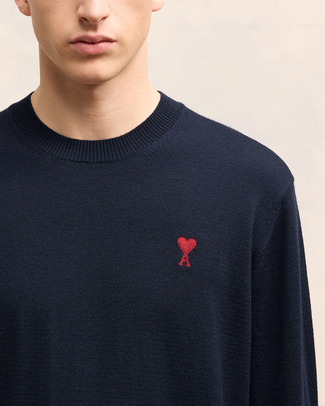 Embroidery Crew Neck Sweater