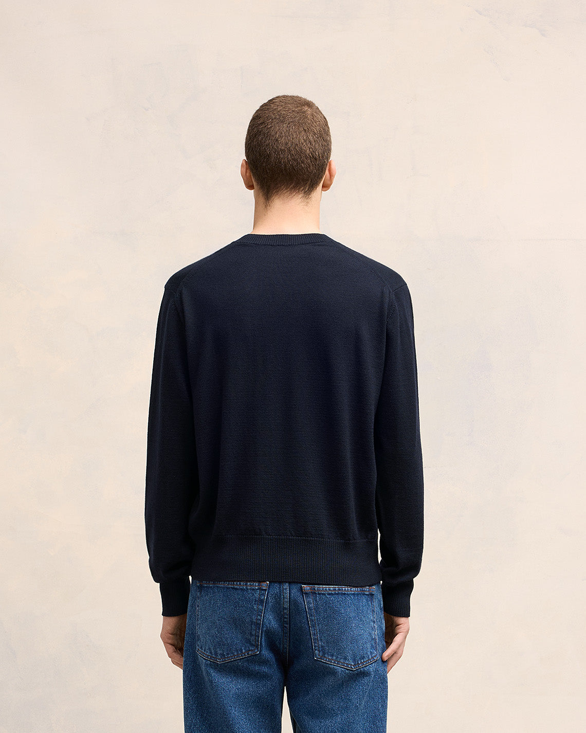 Embroidery Crew Neck Sweater