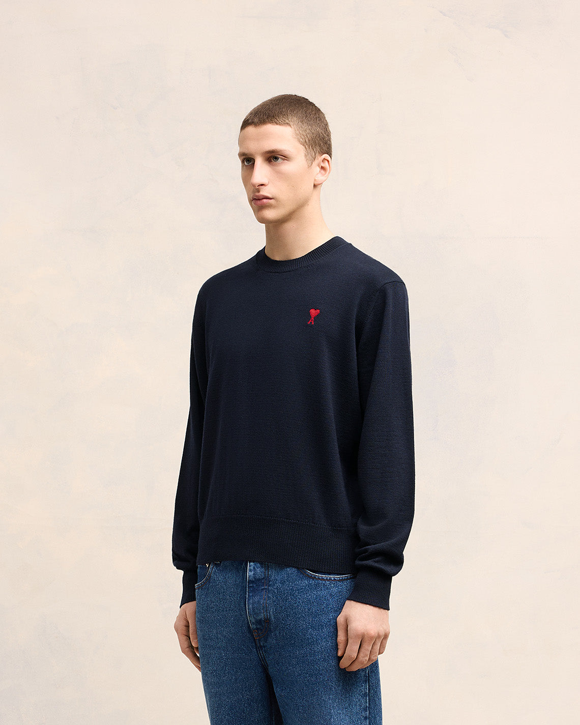 Embroidery Crew Neck Sweater