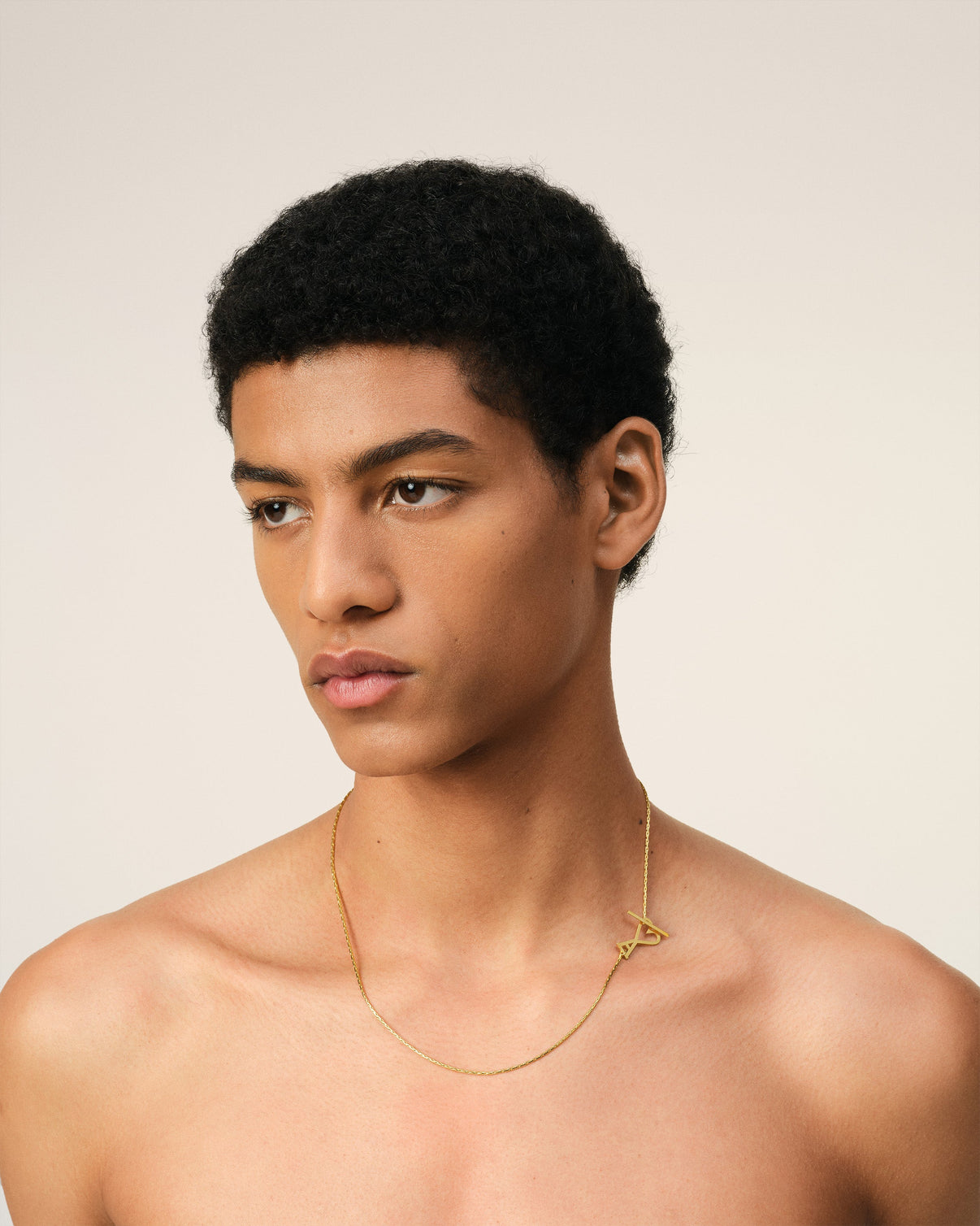 Gold Brass 2 In 1 Chain Necklace