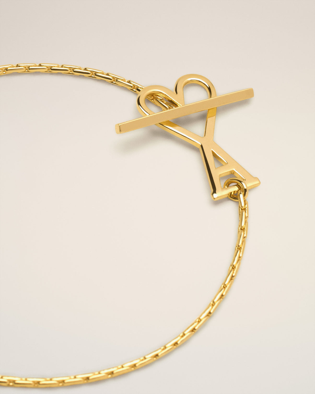 Gold Brass 2 In 1 Chain Necklace