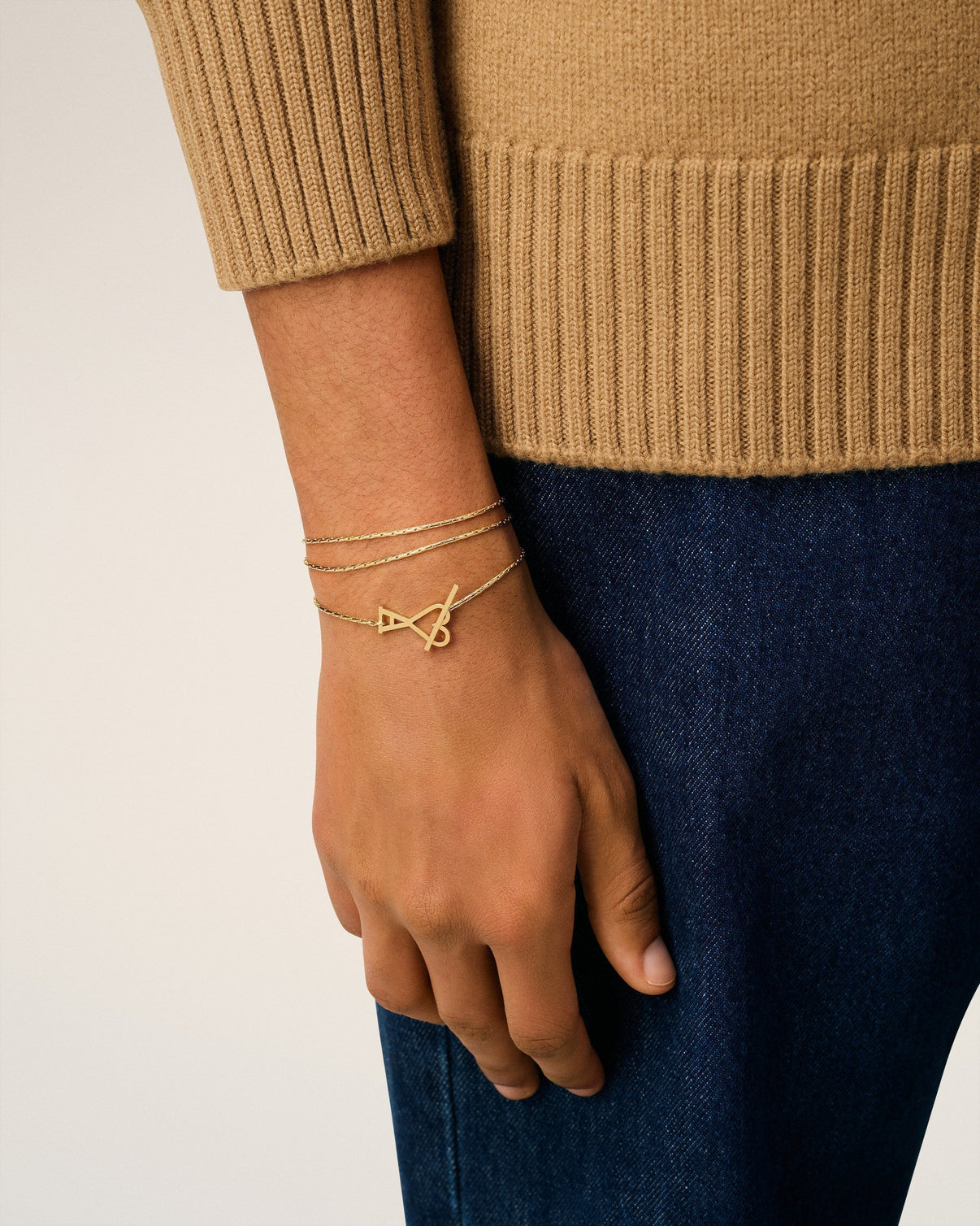 Gold Brass 2 In 1 Chain Necklace