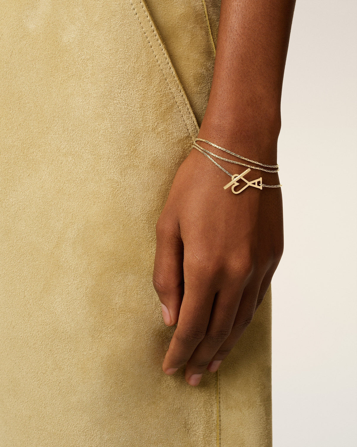 Gold Brass 2 In 1 Chain Necklace