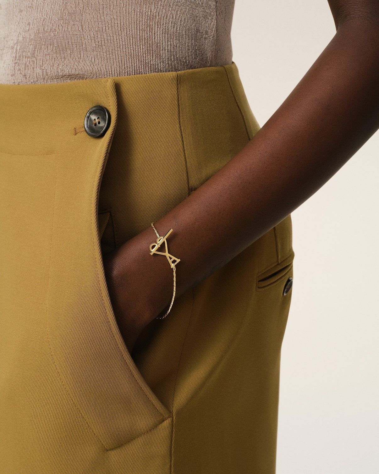 Gold Brass Chain Bracelet