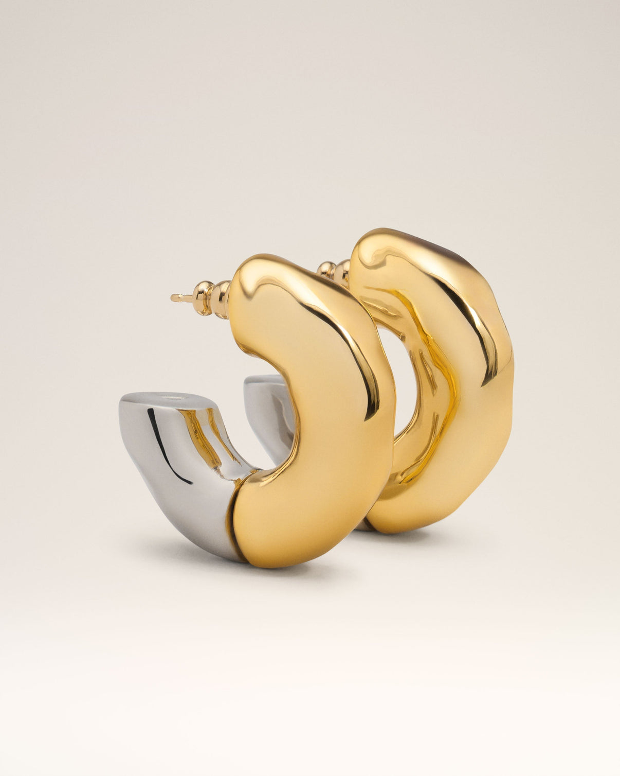 Gold Brass Dune Hoops