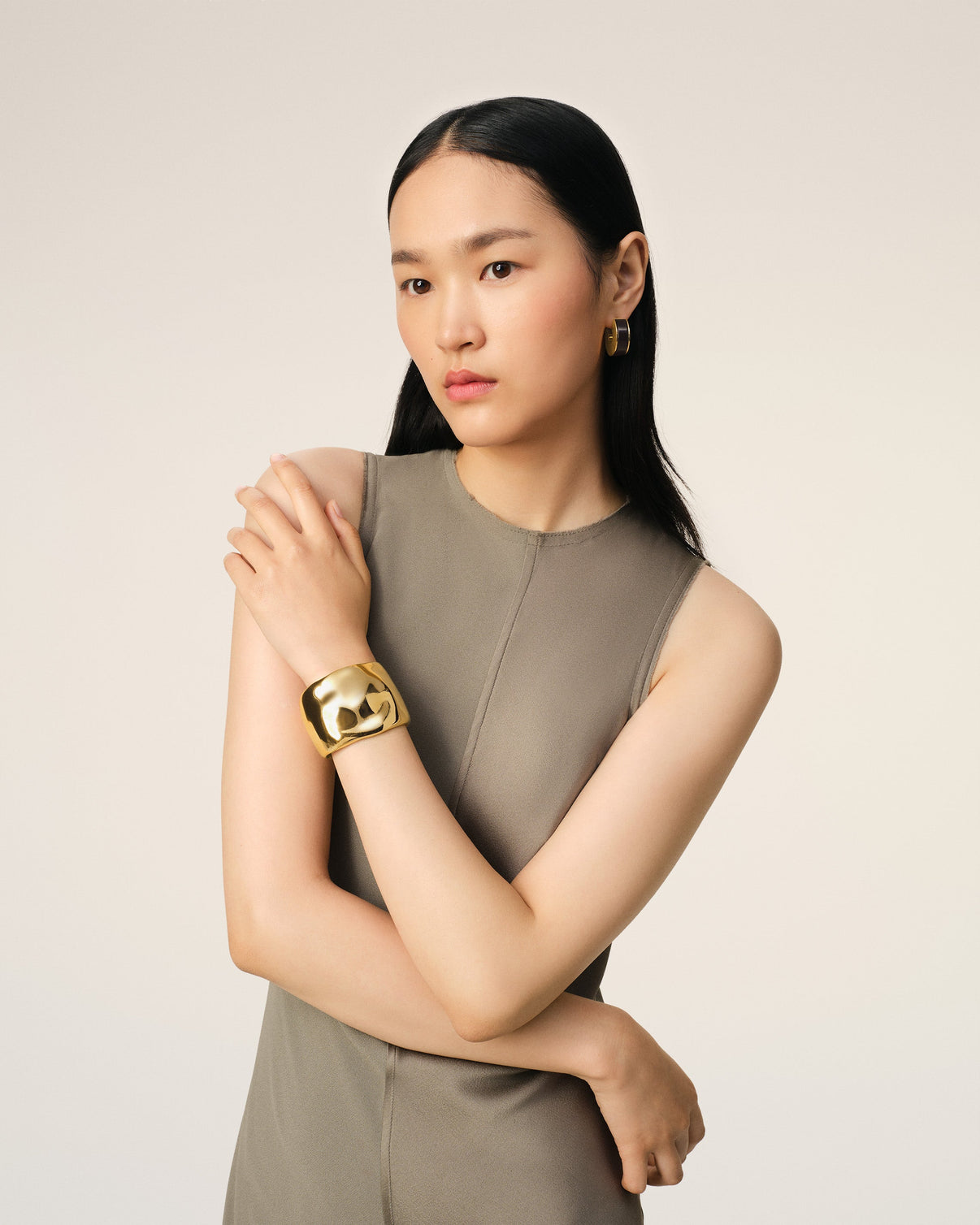 Gold Brass Dune Large Size Cuff