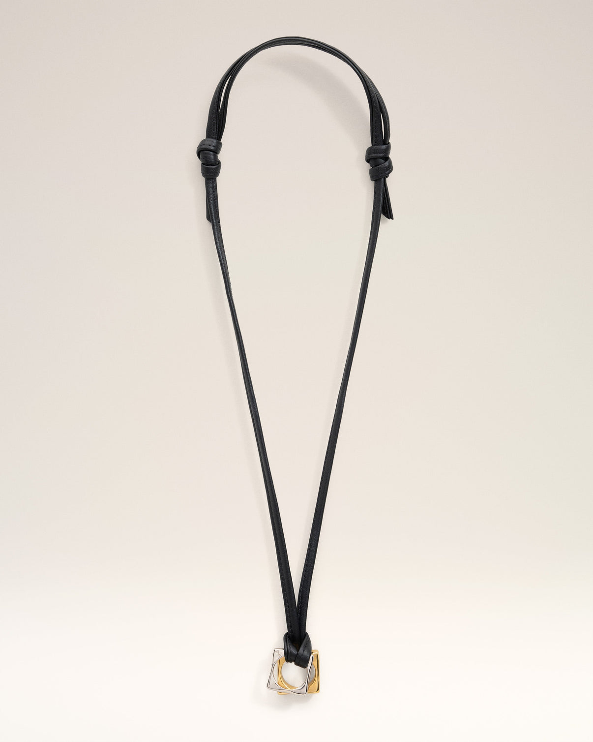 Gold Brass Dune Square Necklace
