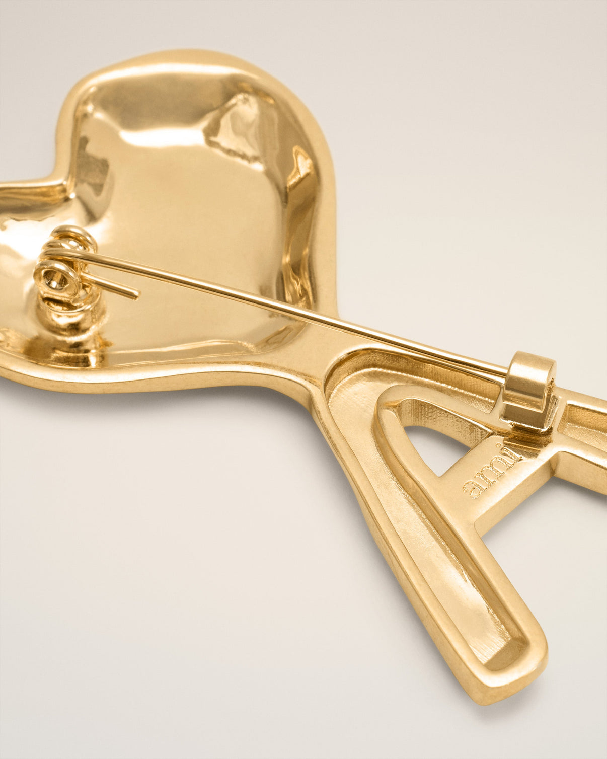 Gold Brass Hammered Pin