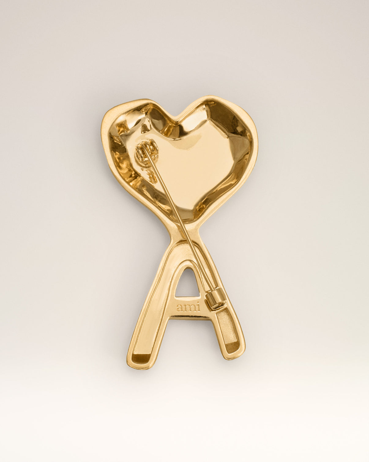 Gold Brass Hammered Pin