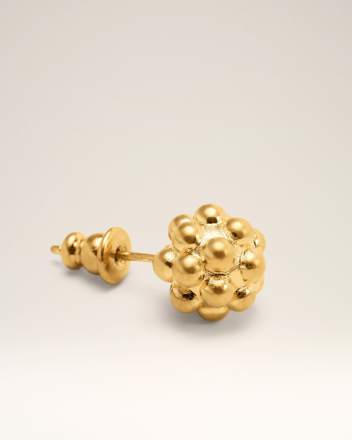 Gold Brass Pearl Studs