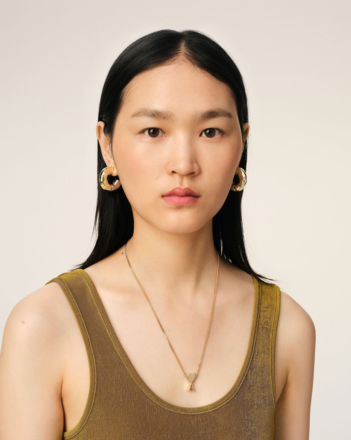 Gold Brass Pendant Necklace