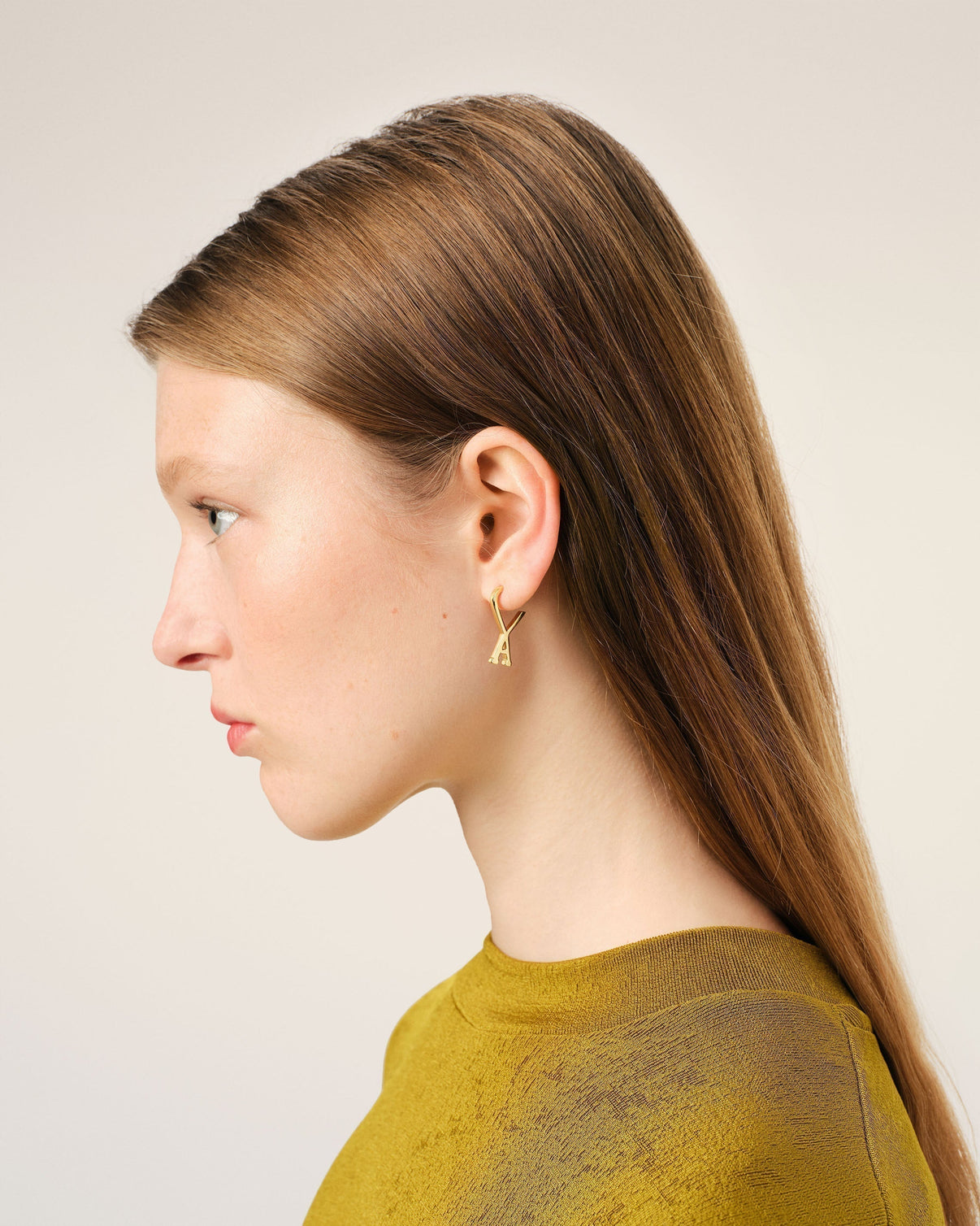 Gold Brass Small Hoop