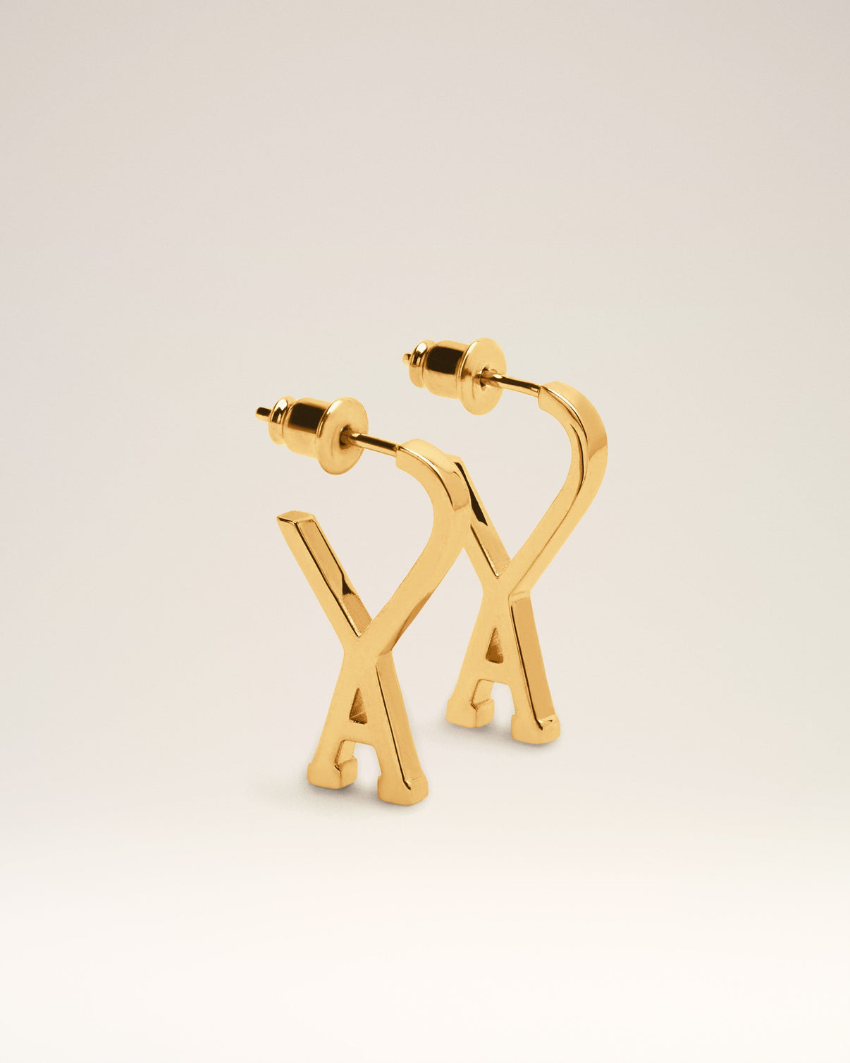 Gold Brass Small Hoop