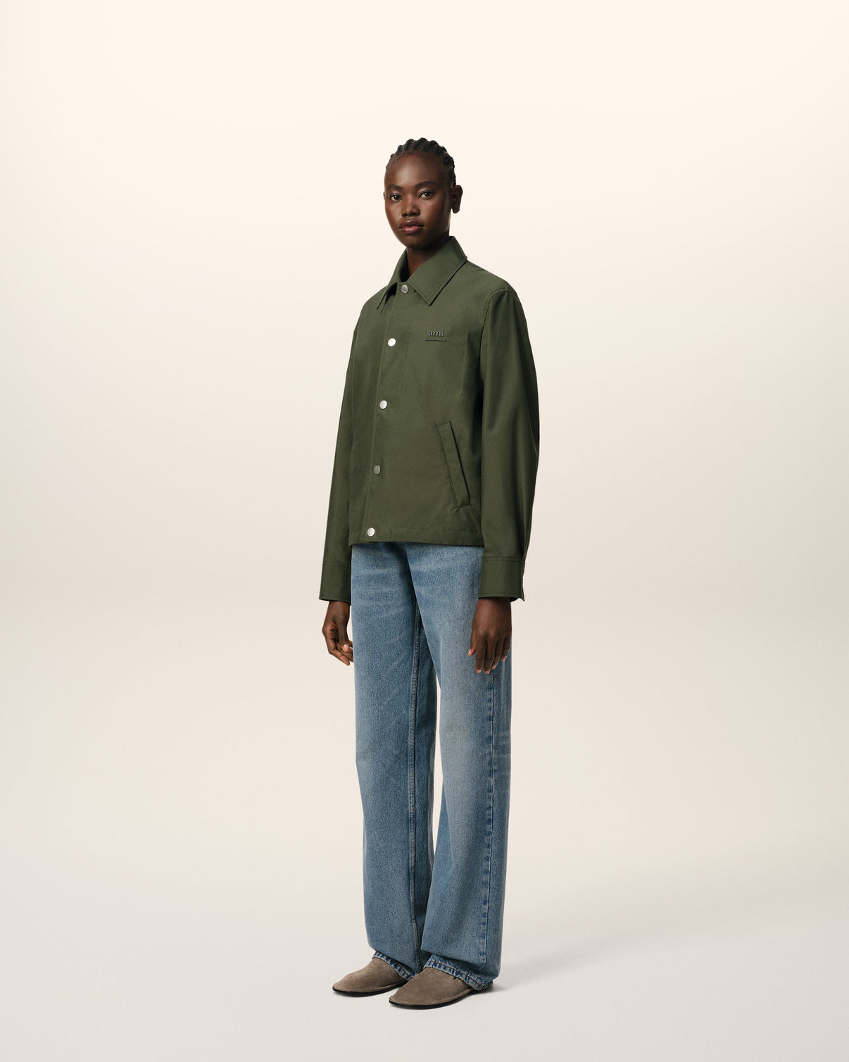 Green Buttoned Jacket
