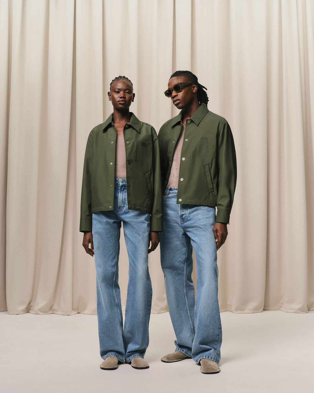 Green Buttoned Jacket
